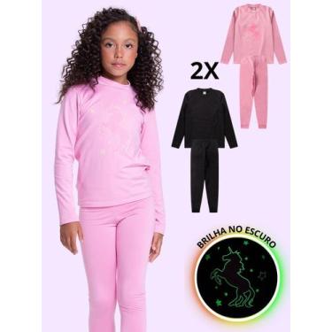 Imagem de Kit 2 Conjuntos Infantil Térmicos Detalhes Feminino - Vida Costeira Of