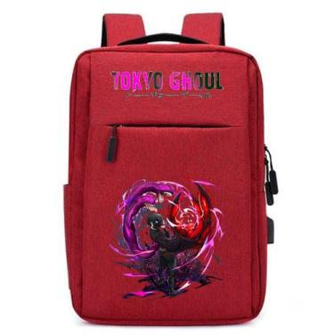 Imagem de Mochila Escolar Infantil Unissex Com Estampa DTF Ghoul Tokyo Com Entra