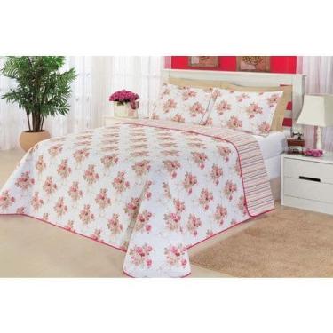 Imagem de Cobre Leito Solteiro Estampado Algodão Dupla Face - Chrisney Bordados