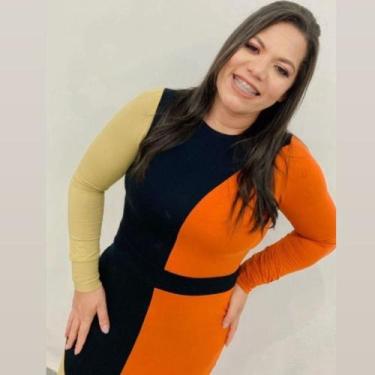 Imagem de Vestido tricolor xique - FE EM AÇÃO, 36 AO 56