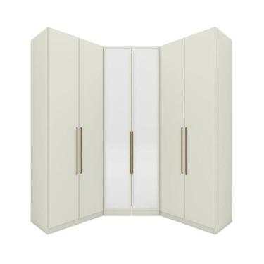 Imagem de Guarda Roupa Modulado Canto Closet 6 Portas 3 Gavetas Areia - Henn