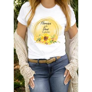 Imagem de Blusa T-shirt Camiseta Feminina Estampada -Cristã- Várias Estampas 24 