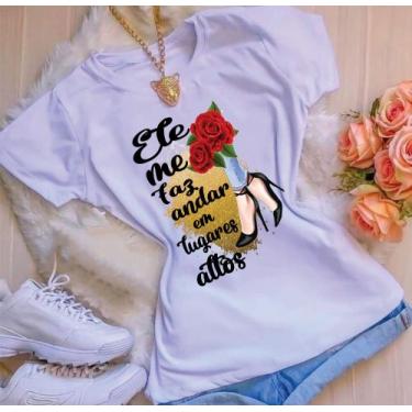 Imagem de Blusa T-shirt Camiseta Feminina Estampada -Gospel- Várias Estampas 10 