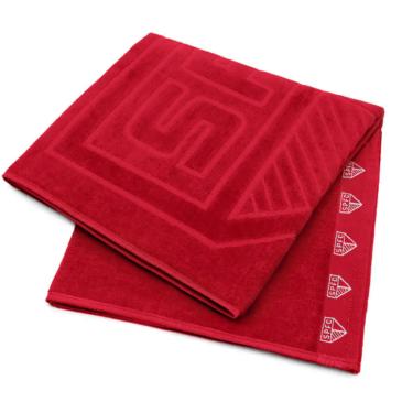 Imagem de Toalha de Banho Buettner Jacquard Veludo Futebol Sao Paulo 70cmx140m Vermelho