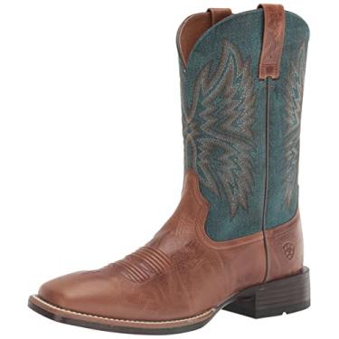 Imagem de ARIAT Bota masculina Valor Ultra Square Toe Altura do Joelho - Azul, Marrom, Marrom escuro/azul rochoso, 11
