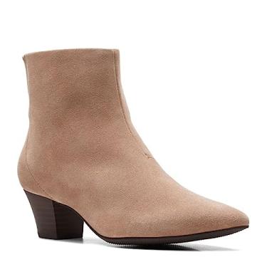 Imagem de Clarks Botas femininas da moda Teresa, Camurça Praline, 5.5