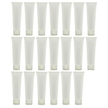 Imagem de 20 peças Emply recarregável de plástico para cosméticos, frasco macio, frasco com tampa flip, para maquiagem, viagem, embalagem, recipiente de armazenamento para pasta de dente, xampu, loção corporal facial (100 ml)