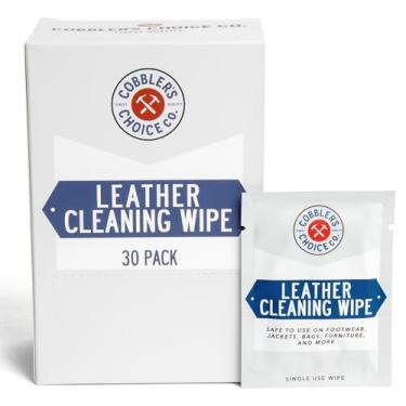 Imagem de Toalhete de limpeza de couro Cobbler's Choice Quick Care (pacote com 30) para sapatos, botas, bolsas, assentos de carro e sofás