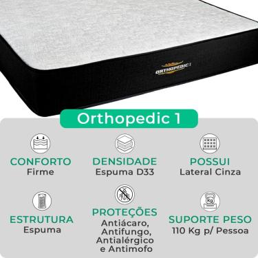 Imagem de Cama Box King E Colchão Orthopedic D33 V-store Cor:bege