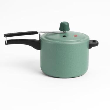 Imagem de Panela de Pressão em Alumínio, 4,5 Litros, Verde, Revestimento Cerâmico, Fechamento Interno, Alças em Baquelite, Sistema de Segurança