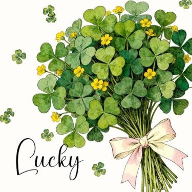 Imagem de kaiwern 2 peças de capas de travesseiro de dia de São Patrício 45,7 x 45,7 cm, capas de almofada decorativas verdes amuletos da sorte para primavera, ao ar livre, sala de estar, sofá, quarto