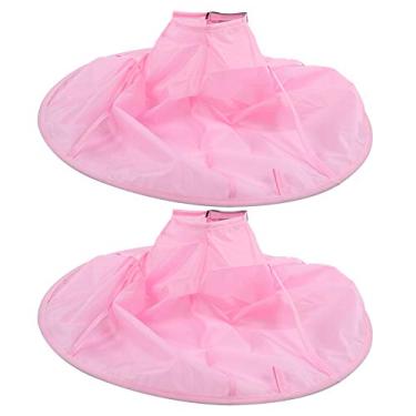 Imagem de Cuofyunl capa de barbeiro infantil, capa coletora de corte de cabelo para bebê, guarda-chuva para corte de cabelo (Rosa)