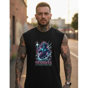 Imagem de Regata Oversized Machao Poseidon 100% Algodão Premium Verão - AL7, Pre