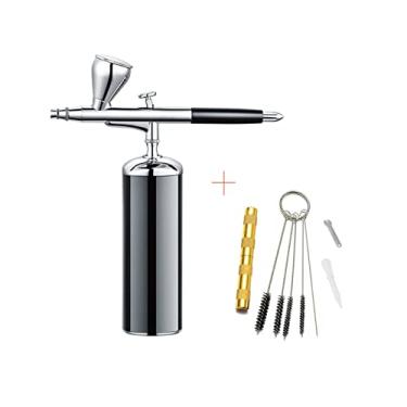 Imagem de Dual Action Pen Spray Silent Facial Unhas Airbrush Compressor Kit Art Design Foundation Maquiagem(Part B black)
