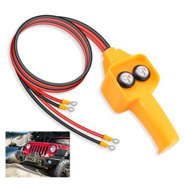 Imagem de wedfish Controle remoto de guincho com cabos, controle manual de guincho com grande capacidade de carga para 680.4 kg-2,268.0 kg, acessórios de carro de montagem de interruptor de guincho universal