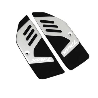 Imagem de Anti-derrapante Para tmax 530 tmax530 dx sx 2017-2019 passageiro dianteiro traseiro footboard pedais pegs apoio para os pés passos(Rear Silver)