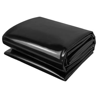 Imagem de O Forro Resistente Uv Preto Do Forro Da Lagoa Do Hdpe 0.12mm Descasca A Membrana Impermeável Para Lagoas De Peixes, Cachoeira, Características Da água, Filme Durável Do Corte, 12x15m(39x49ft)