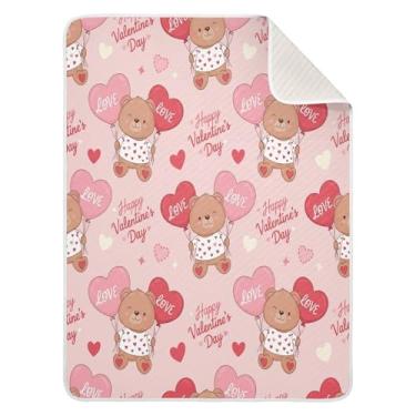 Imagem de Wassud Cobertor de bebê fofo de urso para meninos e meninas, macio para bebês e recém-nascidos, cobertor aconchegante de algodão essencial para berçário, viagem, berço, carrinho 76 x 101 cm