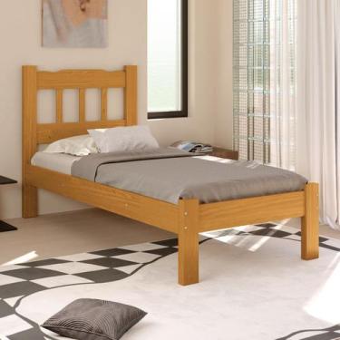 Imagem de Cama Solteiro Noah Nemargi Madeira Maciça Cor Mel