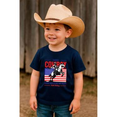 Imagem de Camiseta Infantil Cowboy T Shirt Country em Algodão Leve Macio Farmfun
