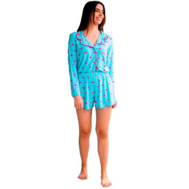 Imagem de Pijama Conjunto liganete ML boquinha Feminino Inverno Frio - MON CHERI