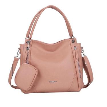 Imagem de Bolsa Mochila Feminina Grande De Ombro Com Alça Transversal De Couro P