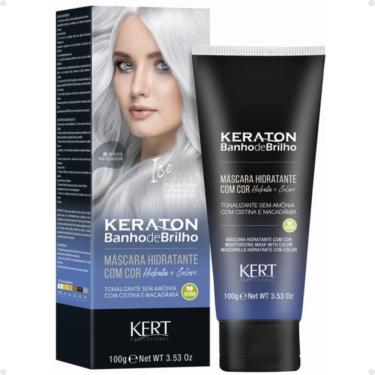Imagem de Tonalizante Kert Keraton Banho de Brilho Vegan Ice Cinza Platinado 100g
