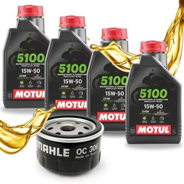 Imagem de Troca de Óleo Para Bmw R1250 Gs  R1200 Gs Motul 5100 15w50 Com Filtro