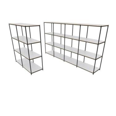 Imagem de Praleira De Aço Reforçada Mini Porta Pallet 200x60x90 Estante Estoque 