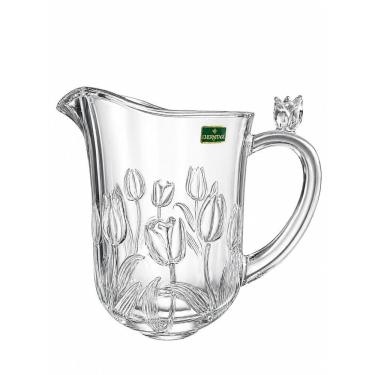 Imagem de Jarra Tulipa Suco Agua em cristal 1,7L A19,4cm Mesa Posta Fu
