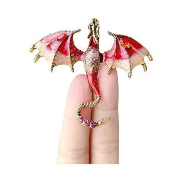Imagem de Broche Unissex De Dragão Com Strass, Joia De Moda Para Homens E Mulher