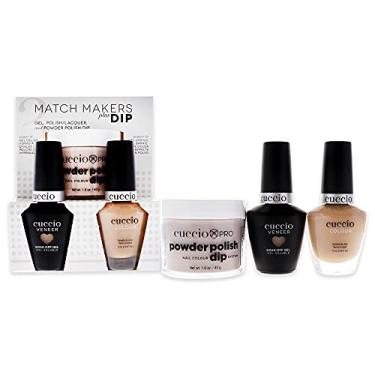 Imagem de Match Makers Plus Dip – I Wish by Cuccio para mulheres – 3 unidades de sistema de polimento de pó profissional de 45 g, gel de banho de 12,5 g, esmalte de unhas colorido de 12 g