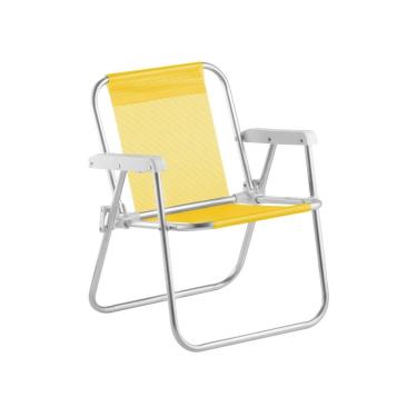 Imagem de Cadeira De Praia Infantil Beach Kid´S Alumínio Amarelo