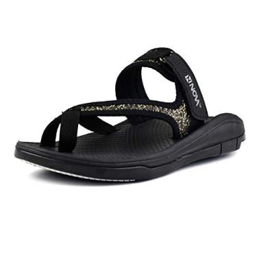 Imagem de Nova Utopia Sandália esportiva feminina para praia, Nf61 Black, 8.5