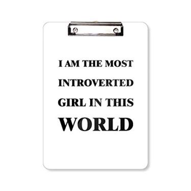 Imagem de Placa de apoio para prancheta I Am The Introverted Girl A4