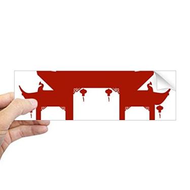 Imagem de DIYthinker Adesivo retangular com estampa de ilustração de silhueta de cultura para notebook, decalque de janela