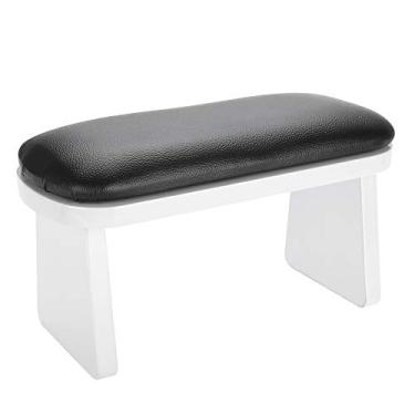 Imagem de Descanso de braço para unhas, almofada de mão portátil de manicure, tapete de mesa para manicure, descanso de mão para salão de beleza, casa pessoal (branco/preto)