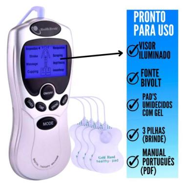 Imagem de Aparelho De Fisioterapia Digital Massageador Portátil Choque Elétrico