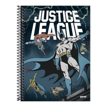 Imagem de Caderno Capa Dura 1X1 80 Folhas Liga Da Justiça Batman - Spiral