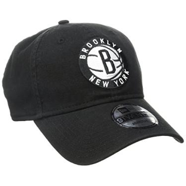 Imagem de Boné New Era New York Brooklyn Nets Core Classic masculino com tira traseira preto/branco 11416822, Preto, One Size