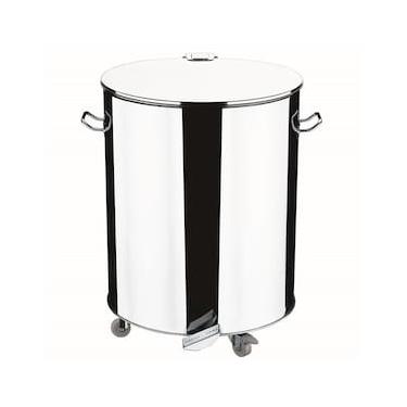 Imagem de Lixeira Brinox com Pedal Abre e Fecha Decorline em Aço Inox - 110 L