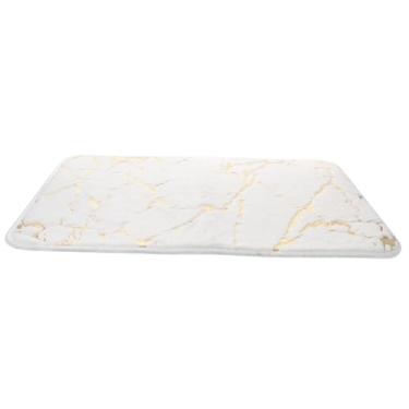 Imagem de Zerodeko tapete de mármore capacho de banheiro tapete redondo redondo peludo tapetes de área alcatifa tapete de banho branco absorver água tapete de banheira almofada de tapete