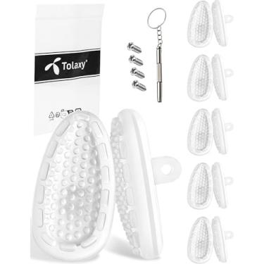 Imagem de Tolaxy 20 pares de almofadas de nariz para óculos, peças de nariz de substituição antiderrapantes de câmara de ar transparente de 15 mm para óculos de sol RB3293 / RB3198 / RB3269 / RB3692D / RB4418D