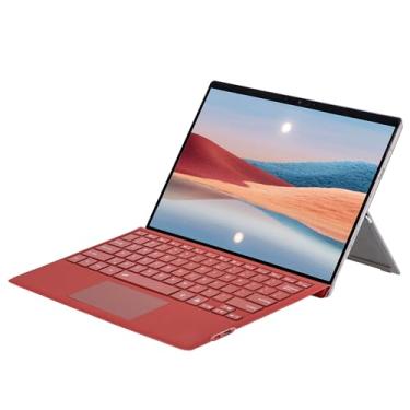 Imagem de Zoof Capa tipo projetada para Microsoft Surface Pro Geração 3 4 5 6 7 + Teclado portátil fino sem fio com teclado Touchpad Tablet - Laranja Vermelho