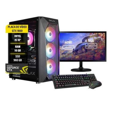 Imagem de Pc Gamer I5 10º 16Gb Ssd 960 Gtx 1660 Completo + Monitor 32 - Amorimsh