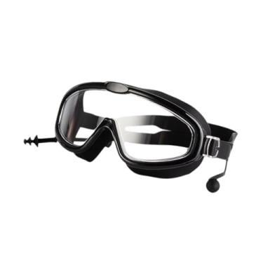 Imagem de Pegciuho Óculos de Natação Infantil, Armação Grande, Silicone, Mergulho com Snorkel, Brincadeiras, Preto