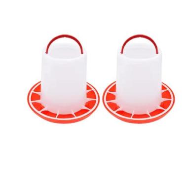 Imagem de Comedouro Pendular 3 kg Protetor de  Ração Galinha Frango POstura 2un 