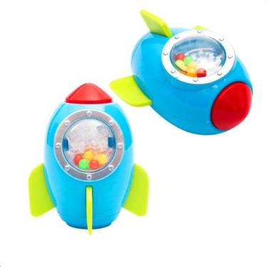 Imagem de Chocalho Interativo 2 Em 1 Gira E Som 3 Meses - Unik Toys, Foguete mul
