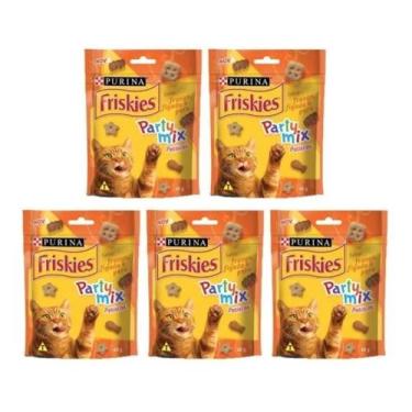 Imagem de Kit 5 Petisco Friskies Party Mix Frango, Fígado E Peru 40g - Nestlé Pu