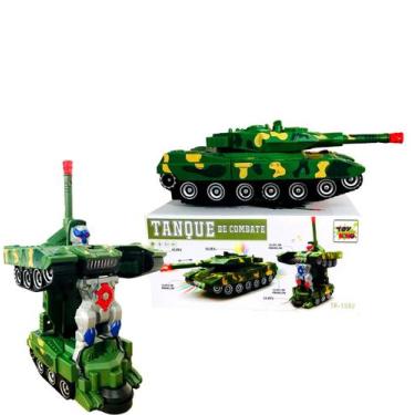 Imagem de Tanque De Combate Guerra Vira Robô Com Música E Luzes - Toy King